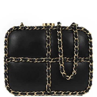 Chanel 2011 Black Lambskin Chain Shoulder Bag
