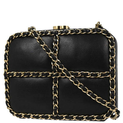 Chanel 2011 Black Lambskin Chain Shoulder Bag