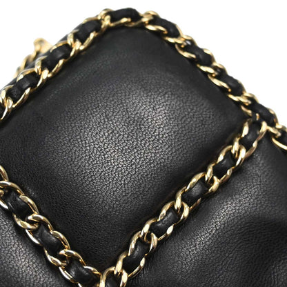 Chanel 2011 Black Lambskin Chain Shoulder Bag