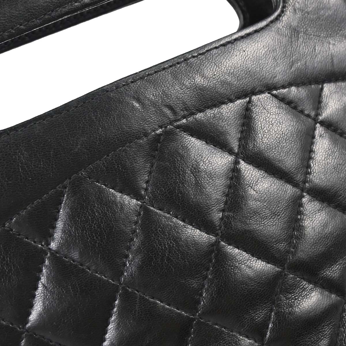 Chanel 1989-1991 Black Lambskin 2way Shoulder Handbag