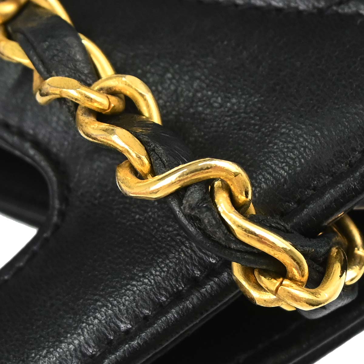 Chanel 1989-1991 Black Lambskin 2way Shoulder Handbag