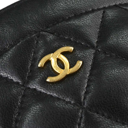 Chanel 1989-1991 Black Lambskin 2way Shoulder Handbag