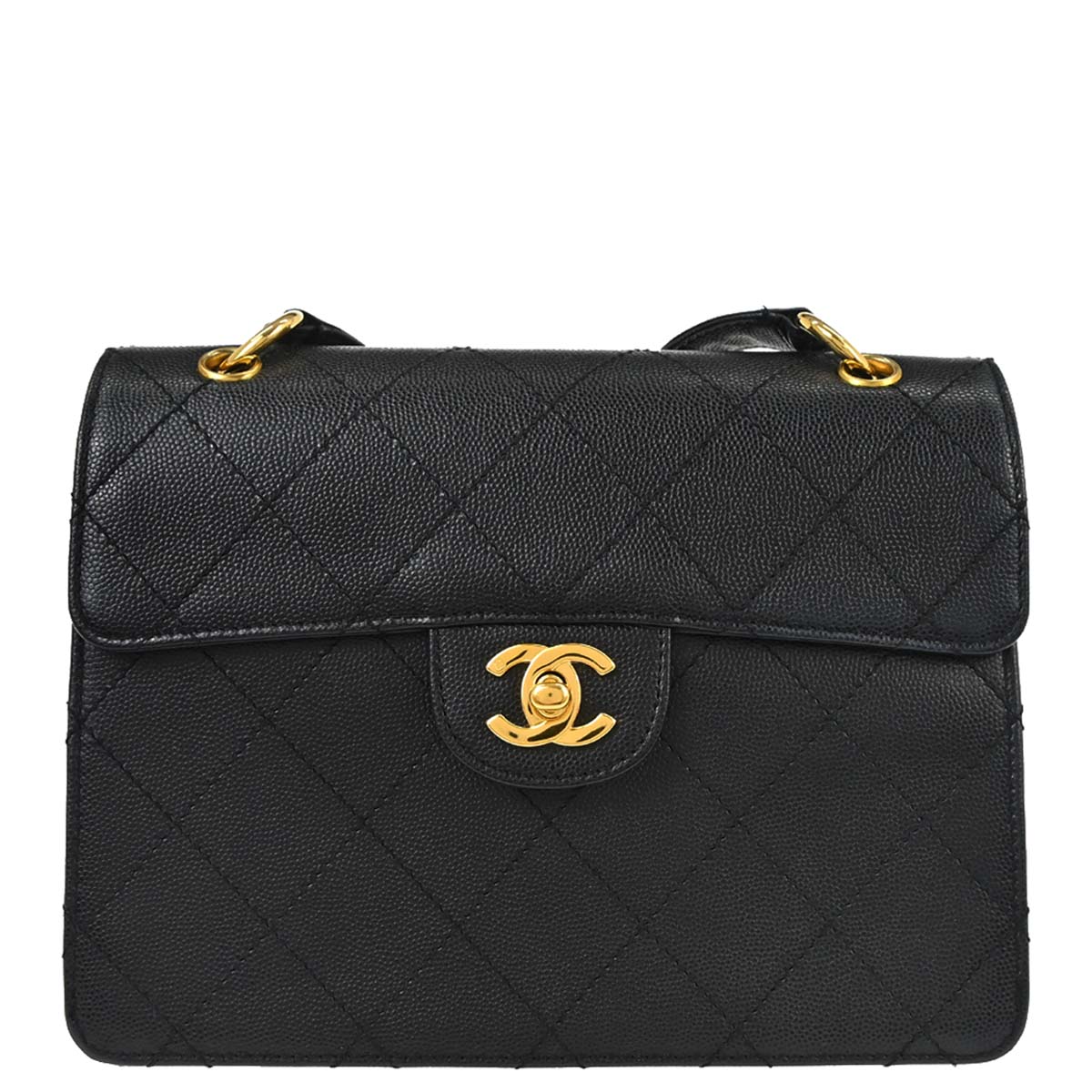 Chanel Black Caviar Skin Shoulder Bag