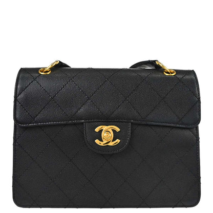 Chanel Black Caviar Skin Shoulder Bag