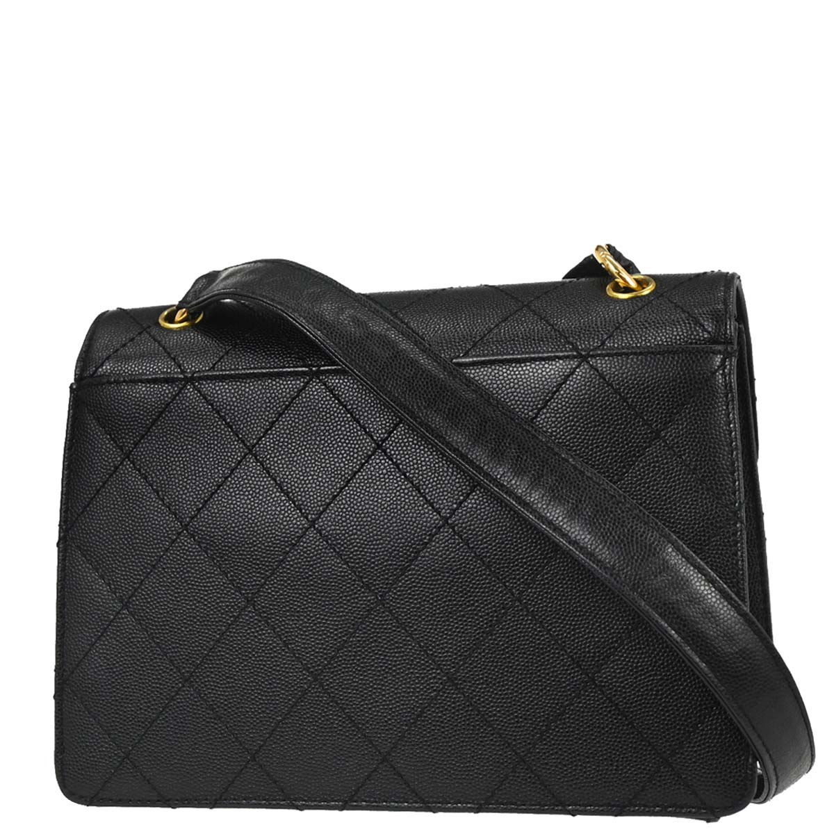 Chanel Black Caviar Skin Shoulder Bag
