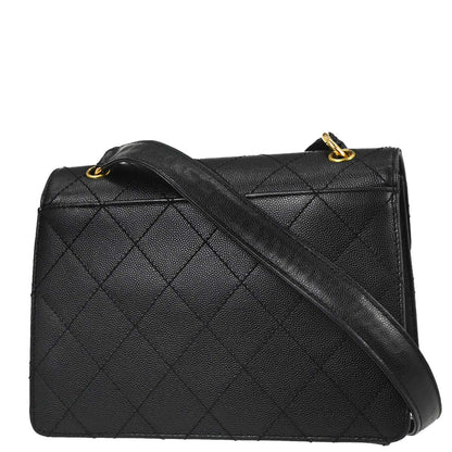 Chanel Black Caviar Skin Shoulder Bag
