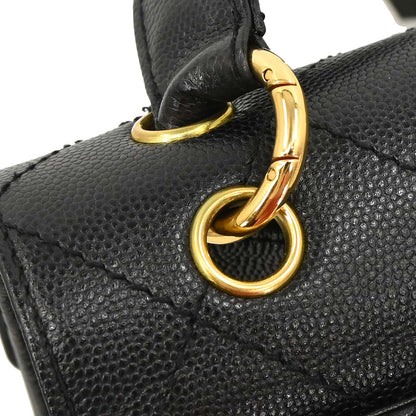 Chanel Black Caviar Skin Shoulder Bag