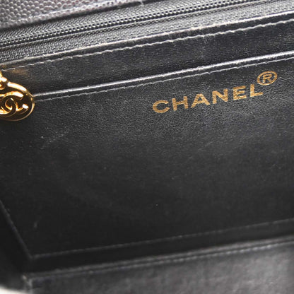 Chanel Black Caviar Skin Shoulder Bag