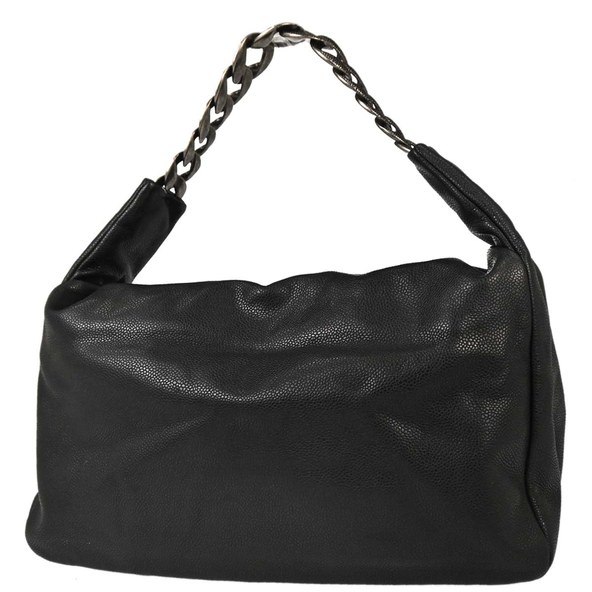 Chanel 2009-2010 Gray Caviar Skin Hobo Bag