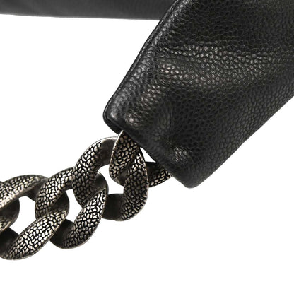 Chanel 2009-2010 Gray Caviar Skin Hobo Bag