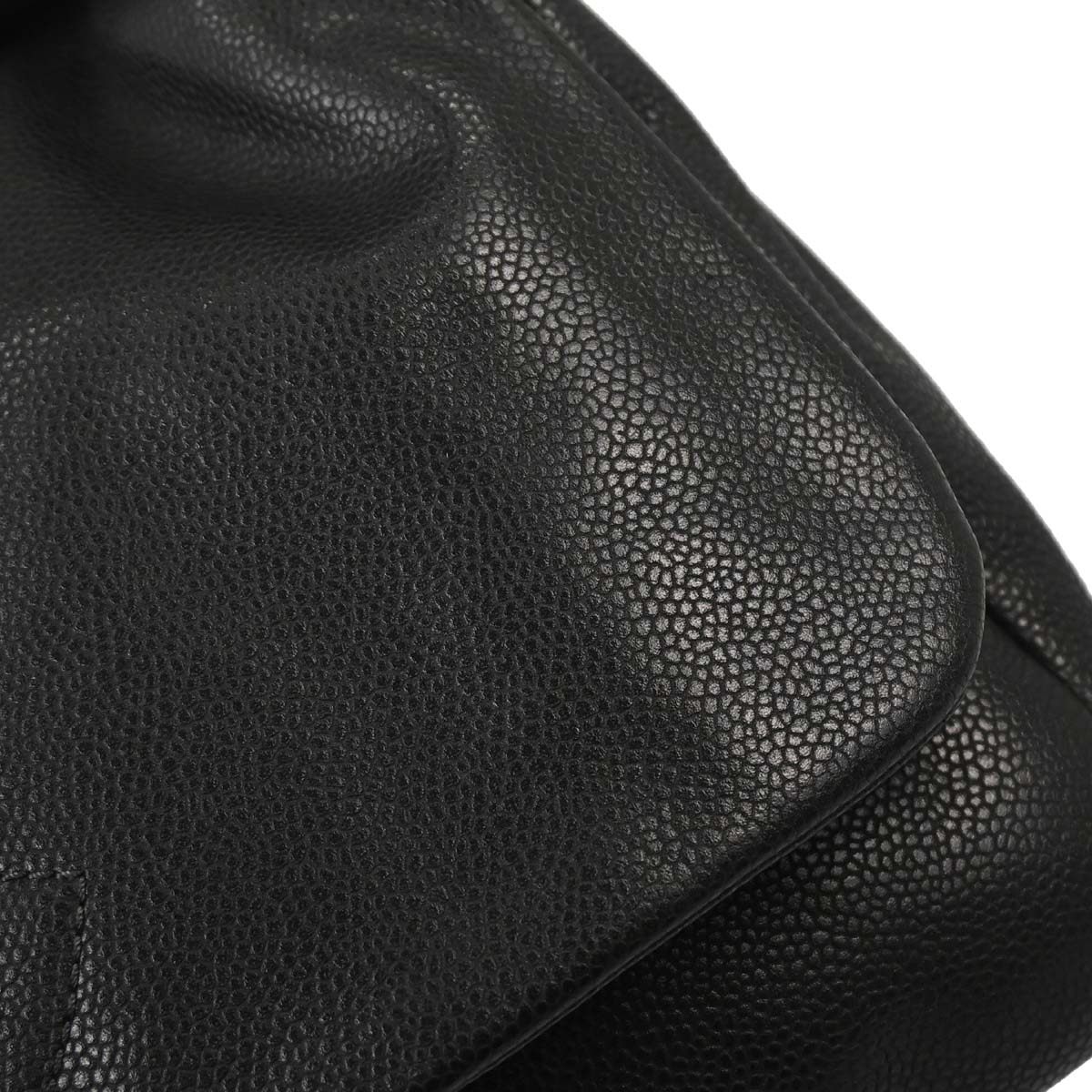 Chanel 2009-2010 Gray Caviar Skin Hobo Bag