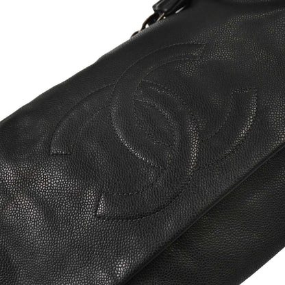 Chanel 2009-2010 Gray Caviar Skin Hobo Bag