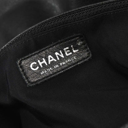 Chanel 2009-2010 Gray Caviar Skin Hobo Bag