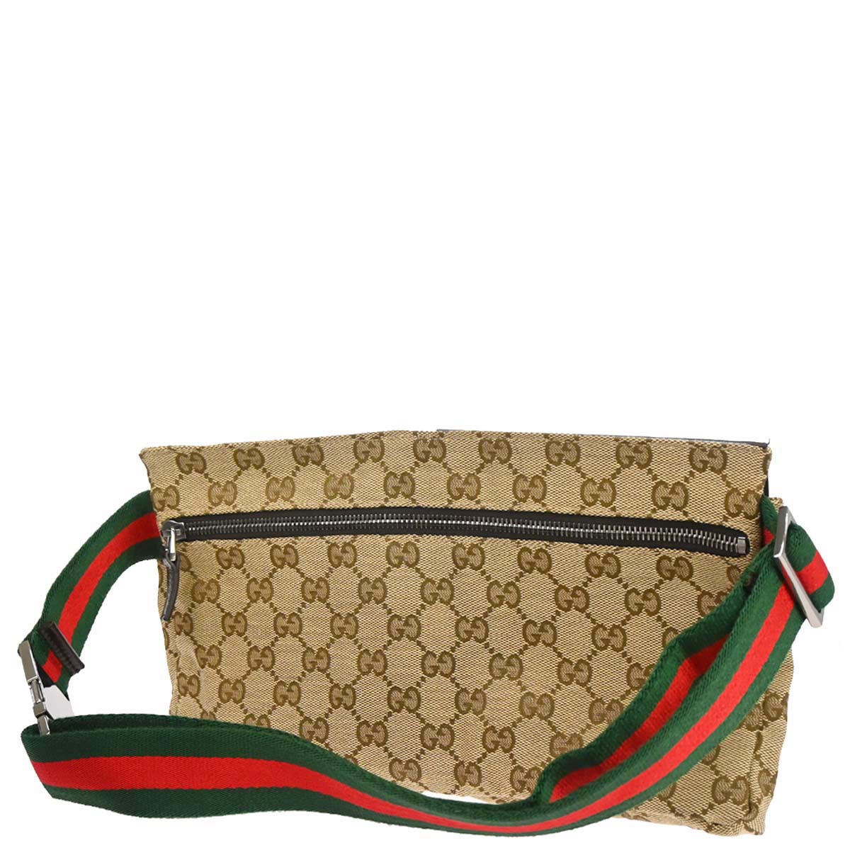 Gucci Brown Beige Canvas GG Sherry Bum Bag