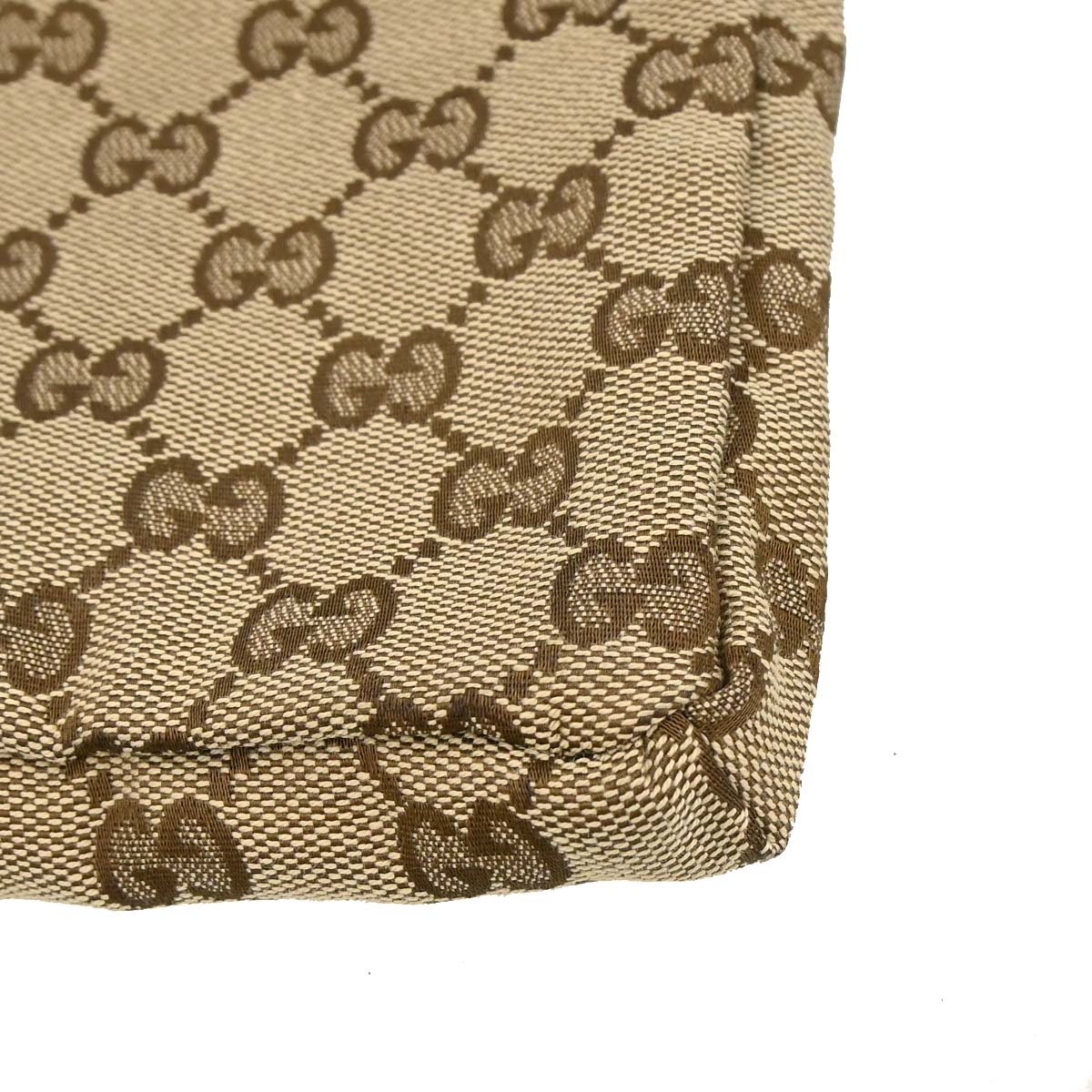 Gucci Brown Beige Canvas GG Sherry Bum Bag