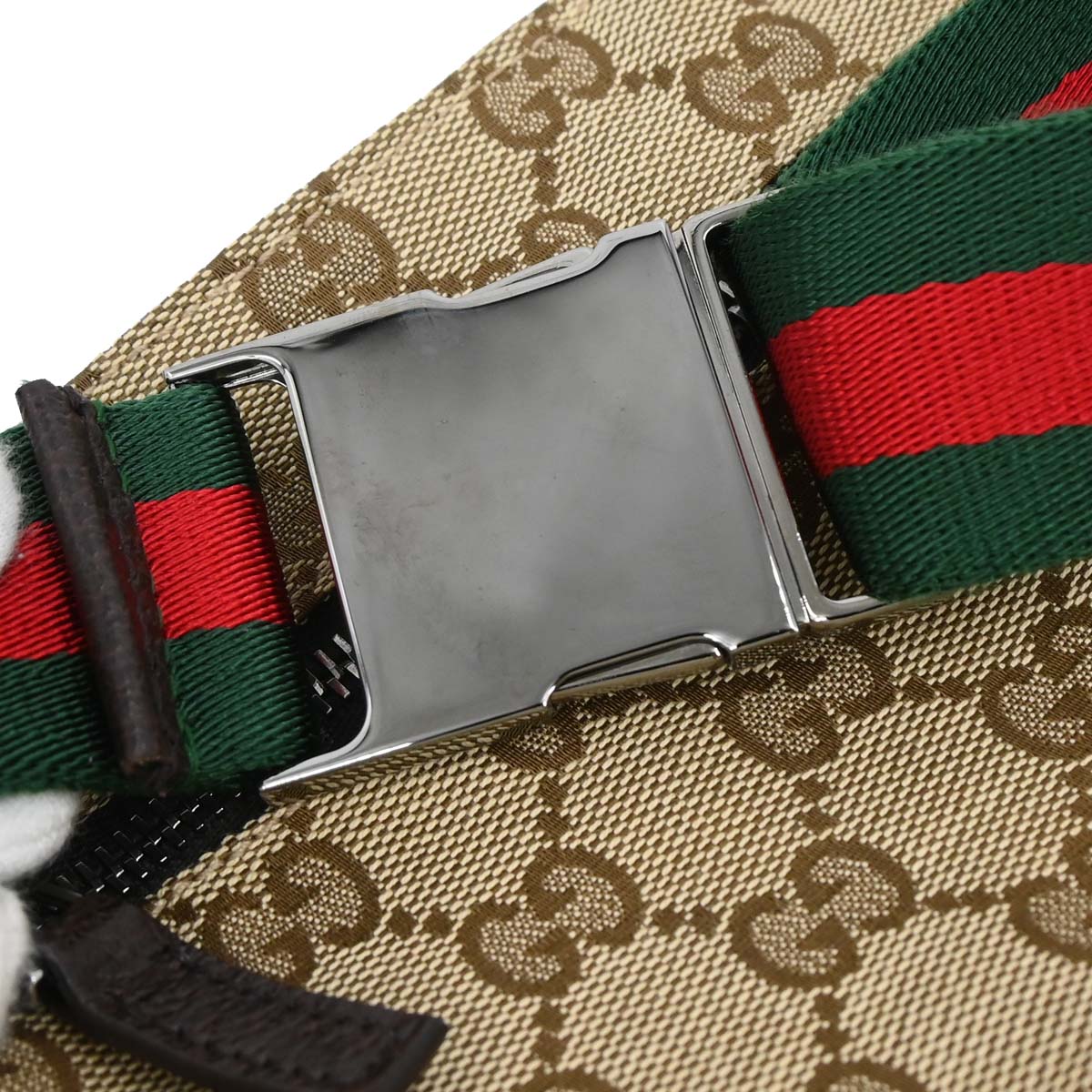 Gucci Brown Beige Canvas GG Sherry Bum Bag