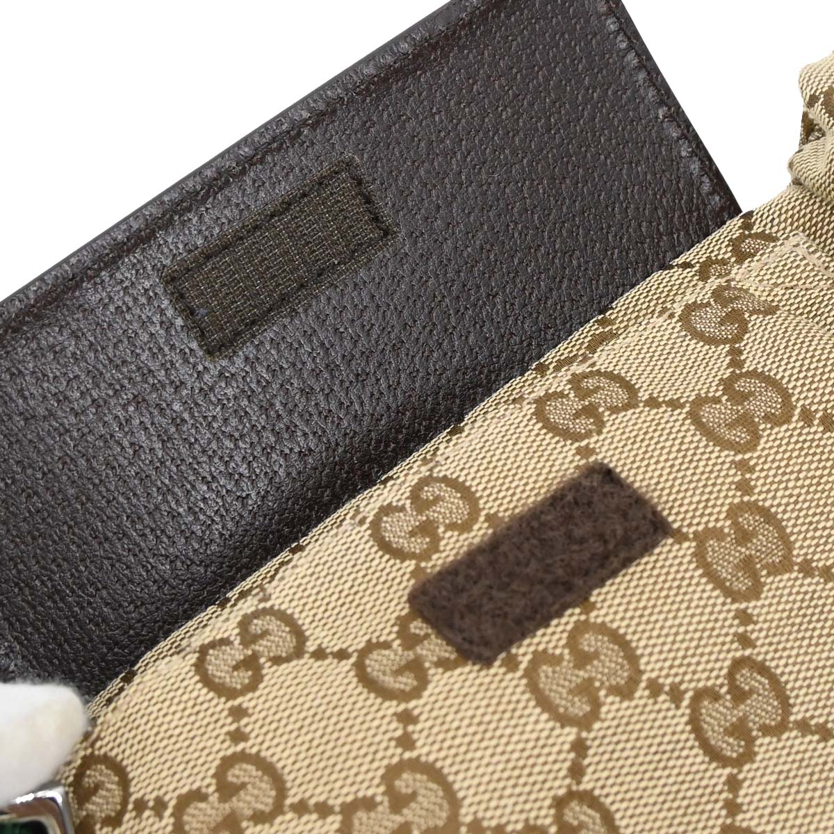 Gucci Brown Beige Canvas GG Sherry Bum Bag