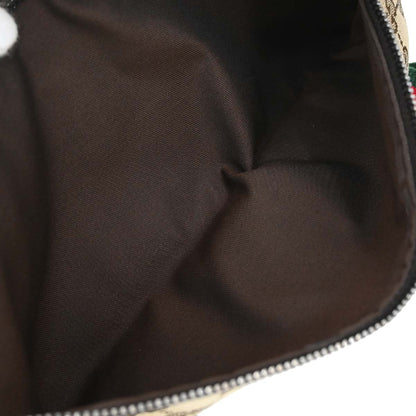 Gucci Brown Beige Canvas GG Sherry Bum Bag