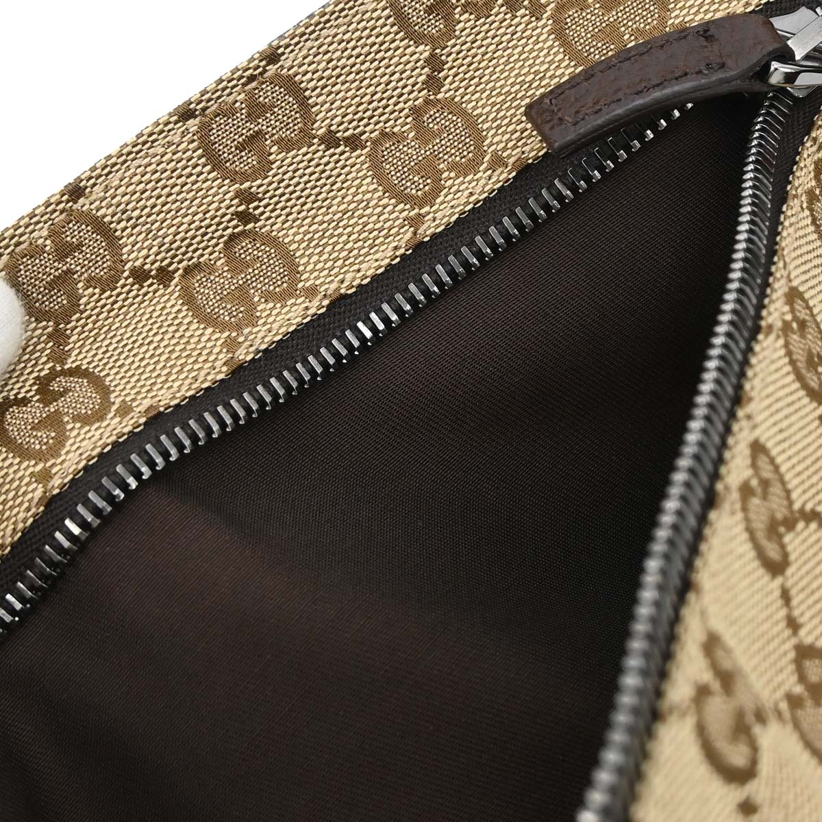 Gucci Brown Beige Canvas GG Sherry Bum Bag