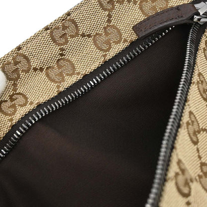 Gucci Brown Beige Canvas GG Sherry Bum Bag