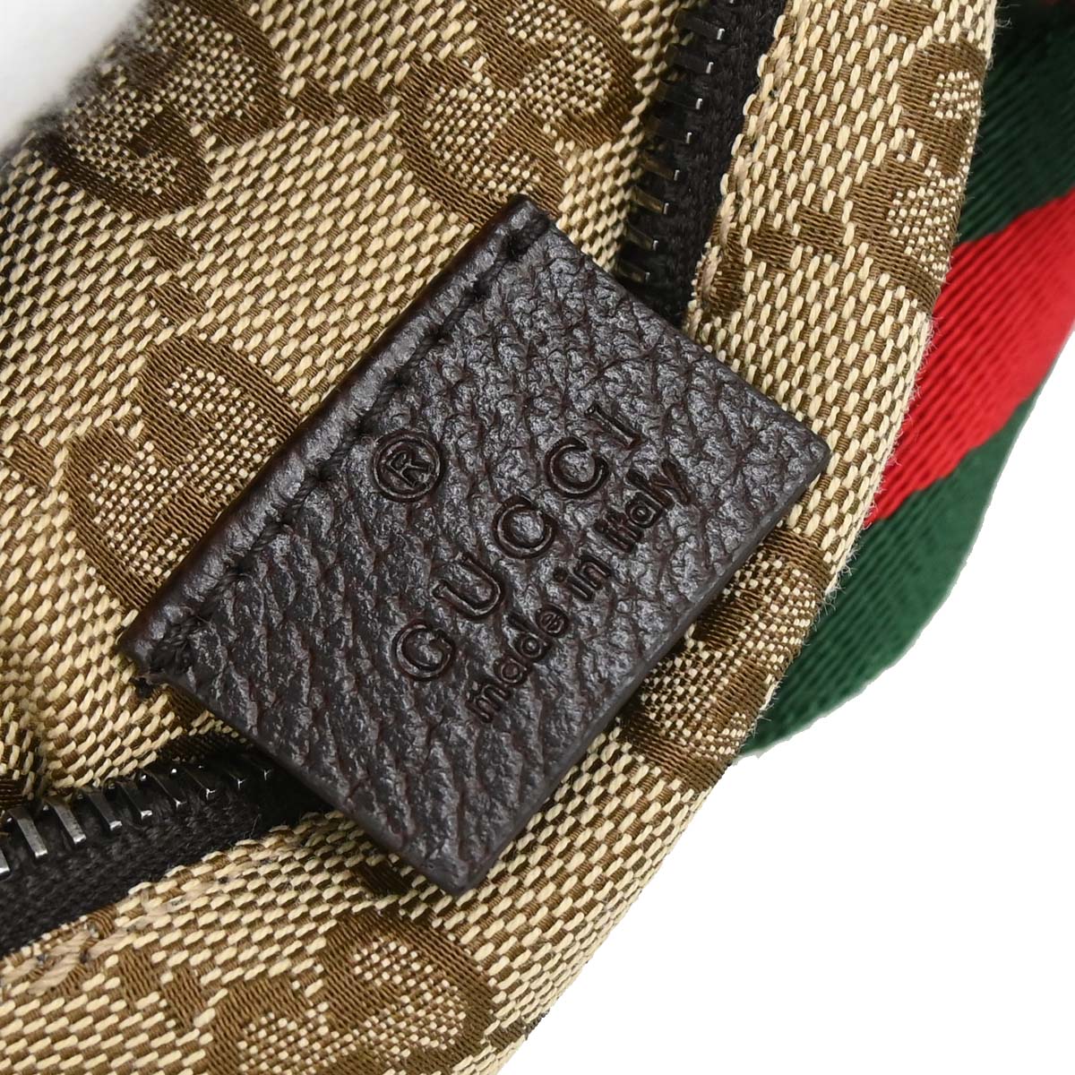 Gucci Brown Beige Canvas GG Sherry Bum Bag