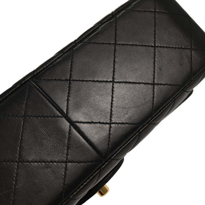 Chanel 1996-1997 Black Lambskin Double Sided Classic Flap Handbag