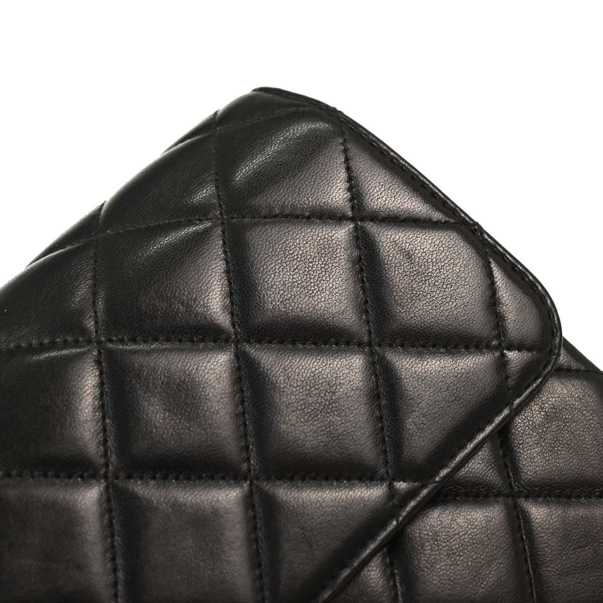 Chanel 1996-1997 Black Lambskin Double Sided Classic Flap Handbag