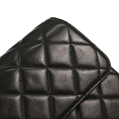 Chanel 1996-1997 Black Lambskin Double Sided Classic Flap Handbag