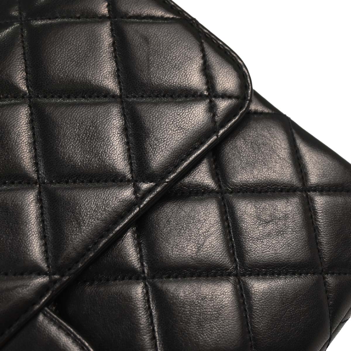Chanel 1996-1997 Black Lambskin Double Sided Classic Flap Handbag