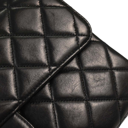 Chanel 1996-1997 Black Lambskin Double Sided Classic Flap Handbag