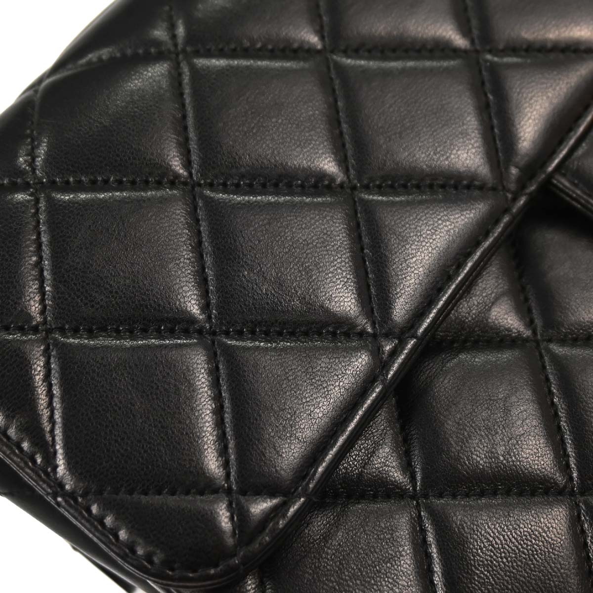 Chanel 1996-1997 Black Lambskin Double Sided Classic Flap Handbag
