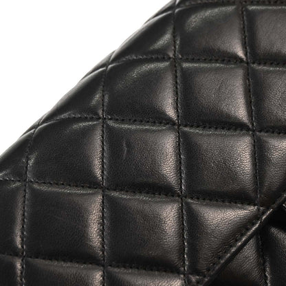 Chanel 1996-1997 Black Lambskin Double Sided Classic Flap Handbag