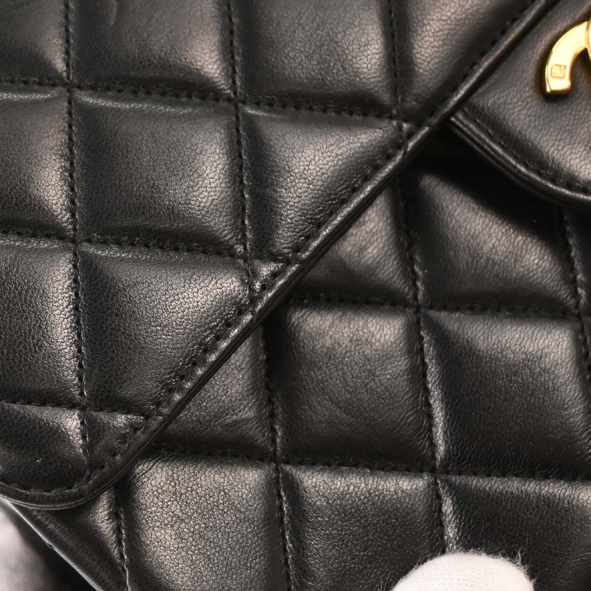 Chanel 1996-1997 Black Lambskin Double Sided Classic Flap Handbag
