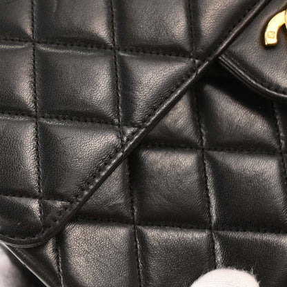 Chanel 1996-1997 Black Lambskin Double Sided Classic Flap Handbag