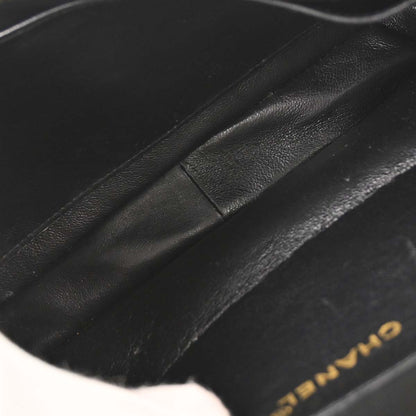 Chanel 1996-1997 Black Lambskin Double Sided Classic Flap Handbag