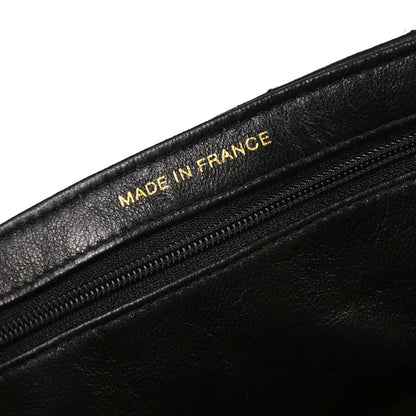 Chanel 1996-1997 Black Lambskin Double Sided Classic Flap Handbag