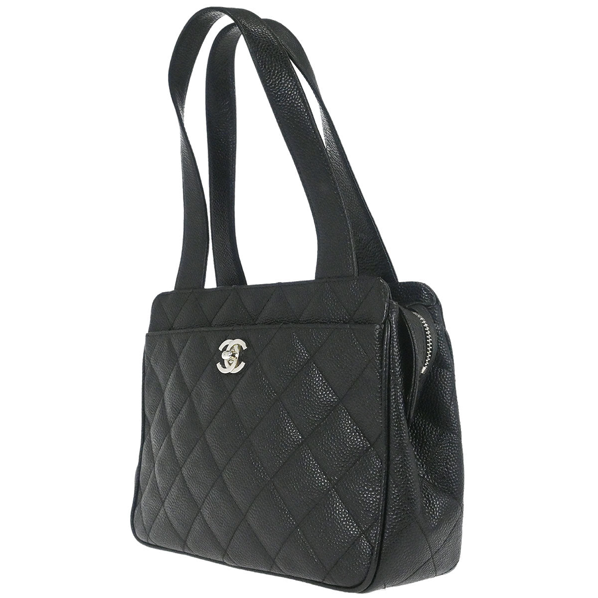 Chanel Black Caviar Skin Handbag