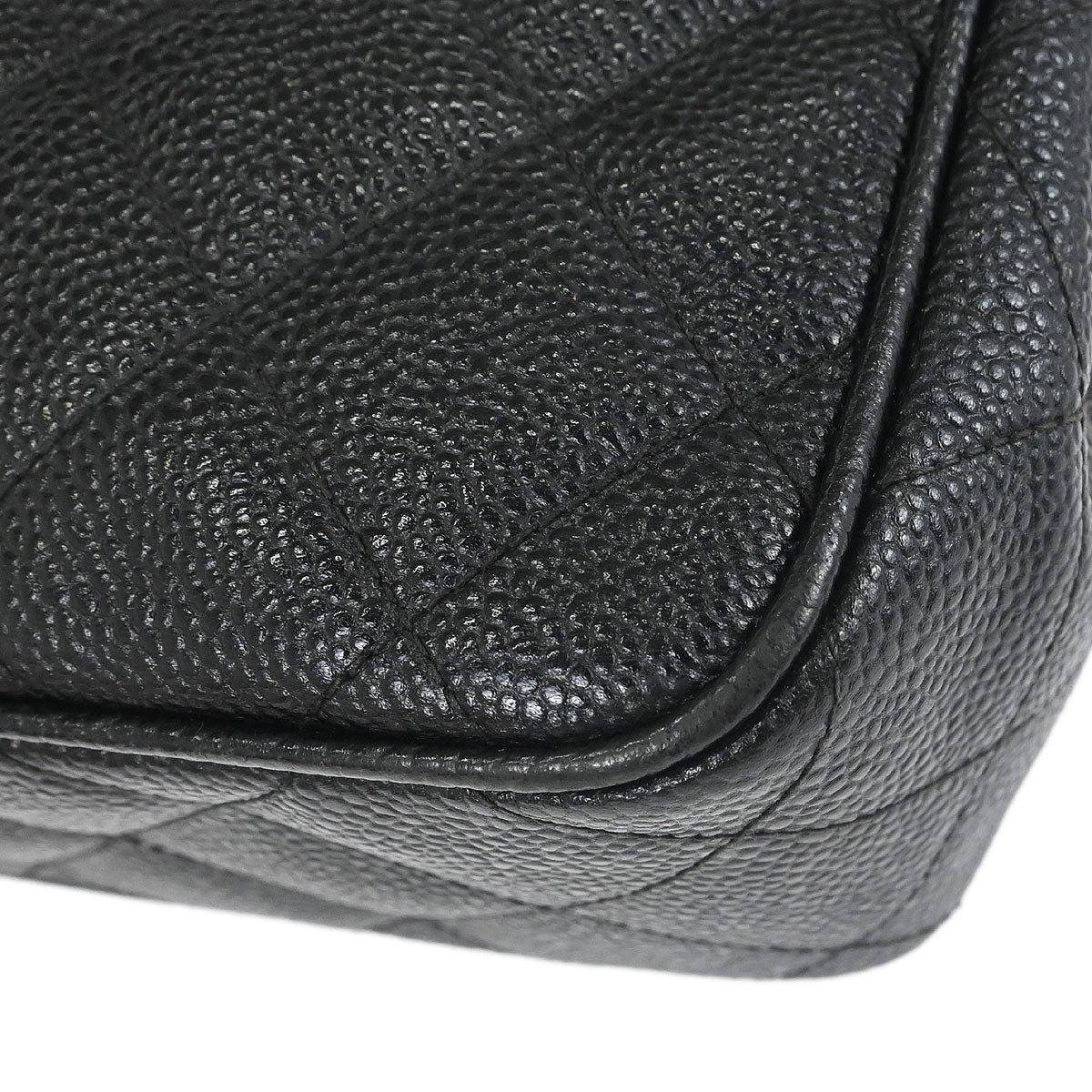 Chanel Black Caviar Skin Handbag