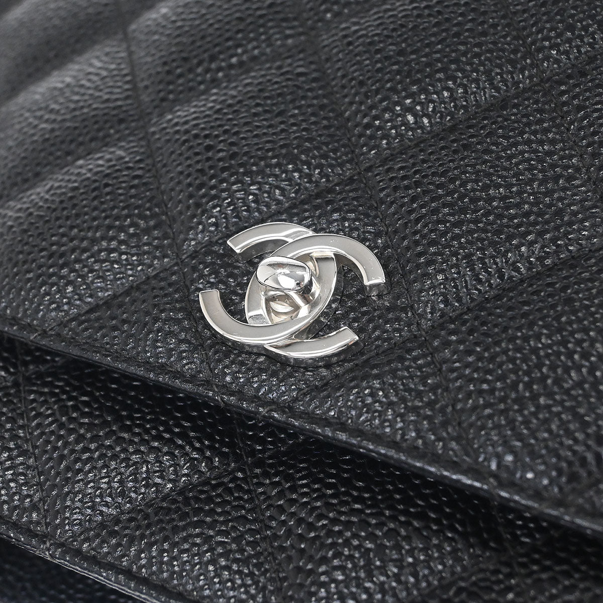 Chanel Black Caviar Skin Handbag