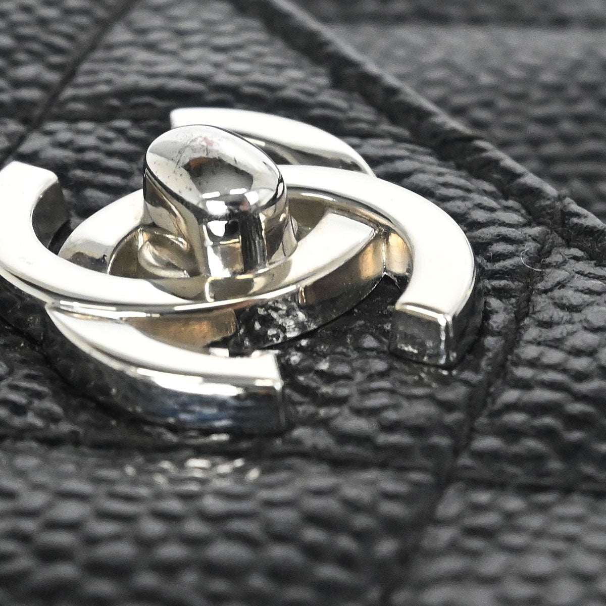 Chanel Black Caviar Skin Handbag