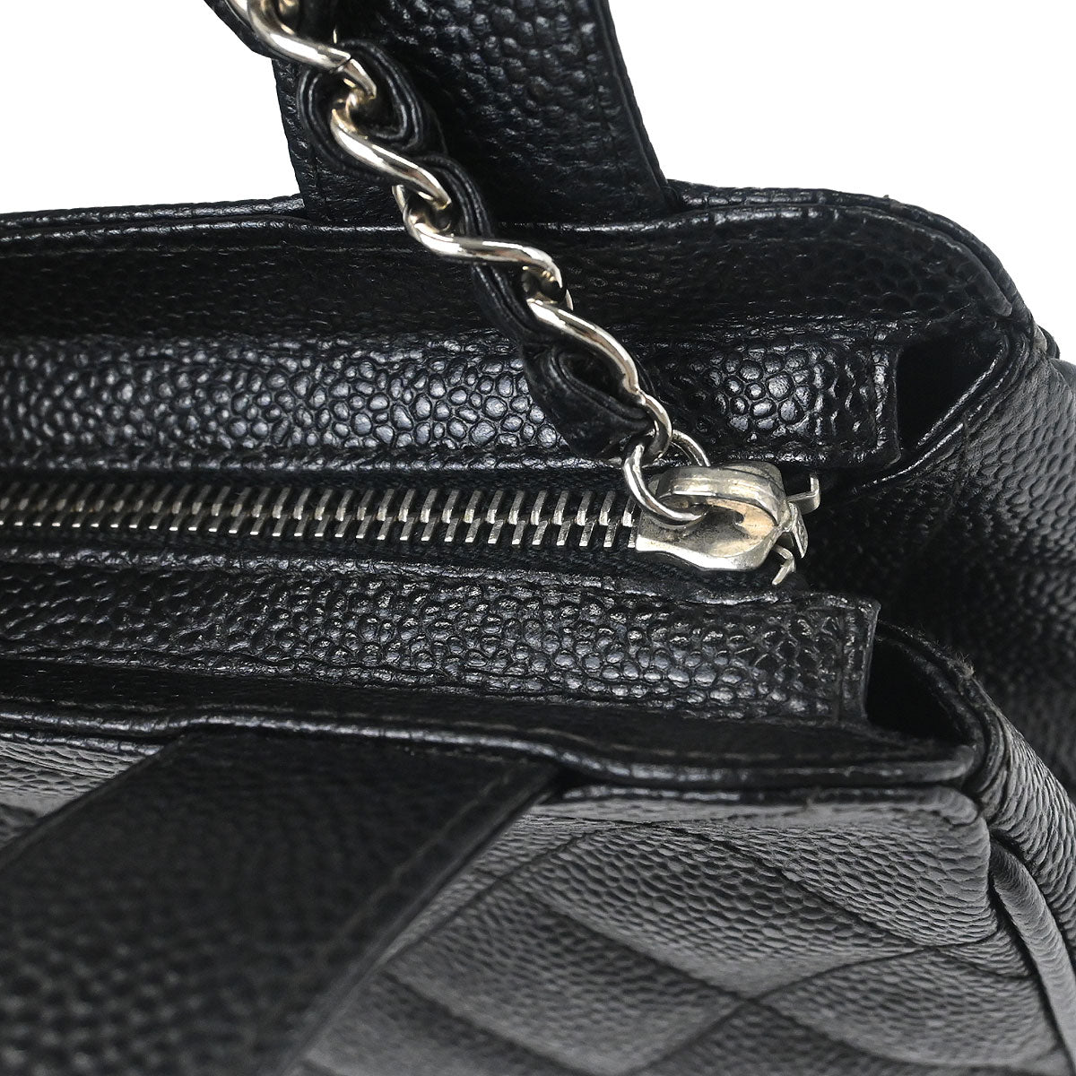 Chanel Black Caviar Skin Handbag