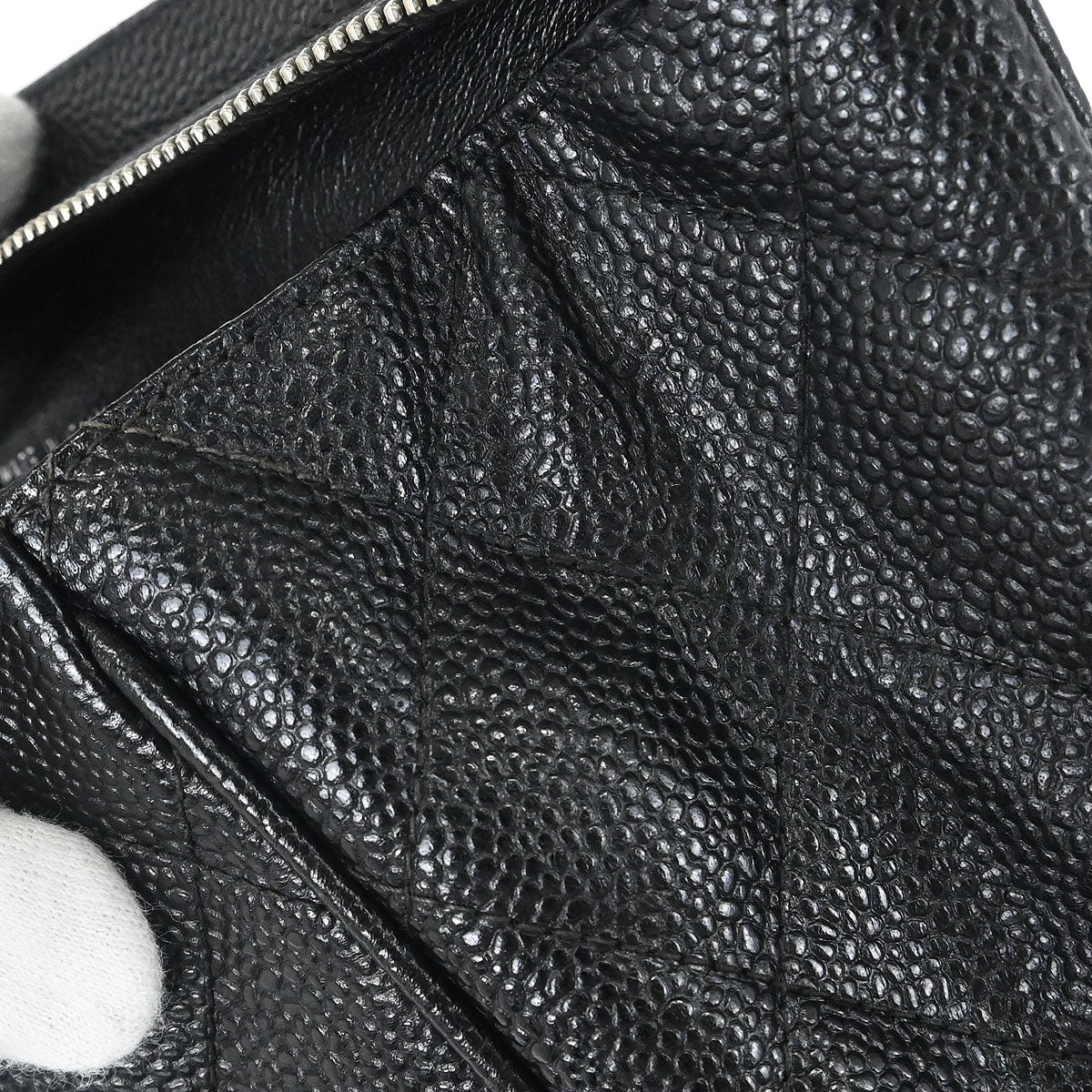 Chanel Black Caviar Skin Handbag