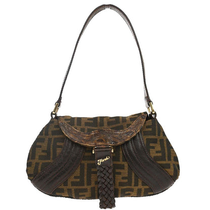 Fendi Brown Zucca Spy Handbag
