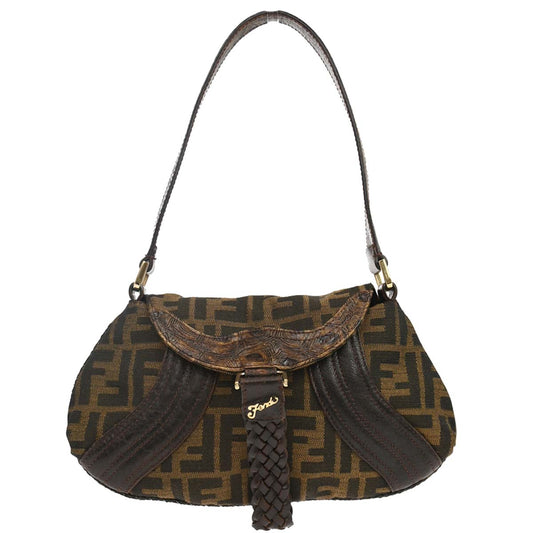 Fendi Brown Zucca Spy Handbag