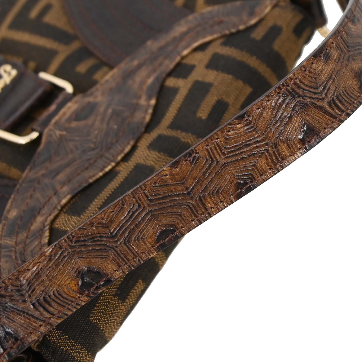 Fendi Brown Zucca Spy Handbag