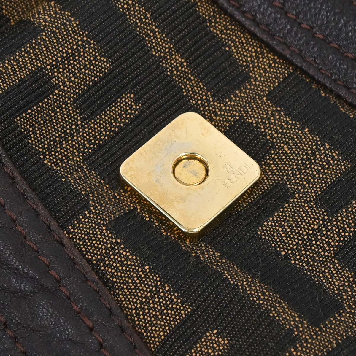 Fendi Brown Zucca Spy Handbag