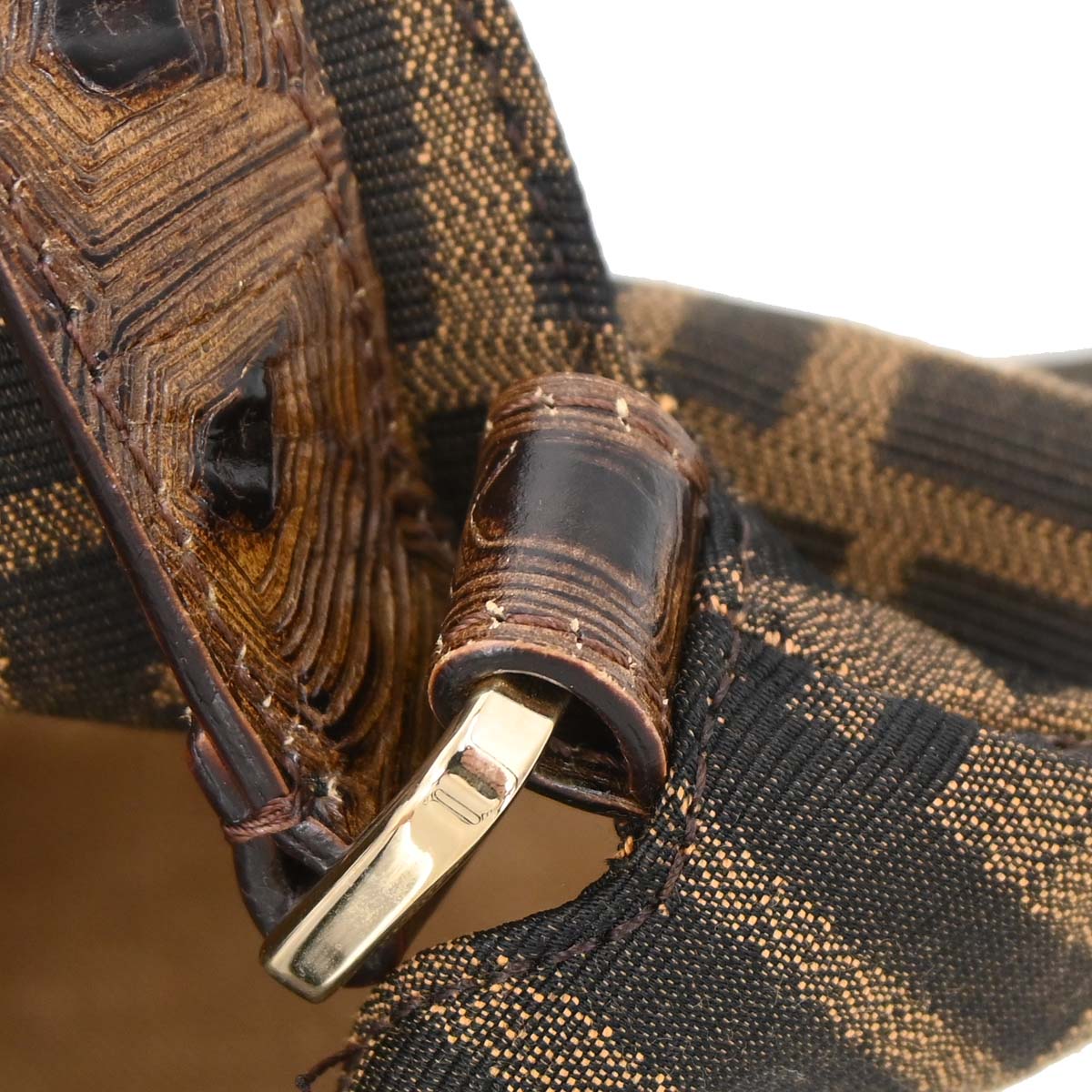 Fendi Brown Zucca Spy Handbag