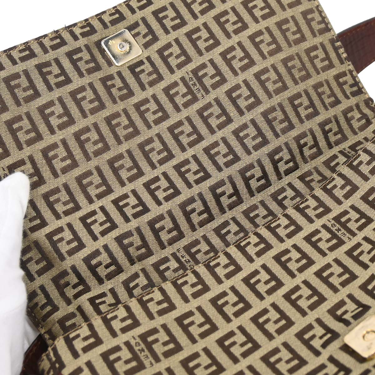 Fendi Beige Zucchino Shoulder Bag