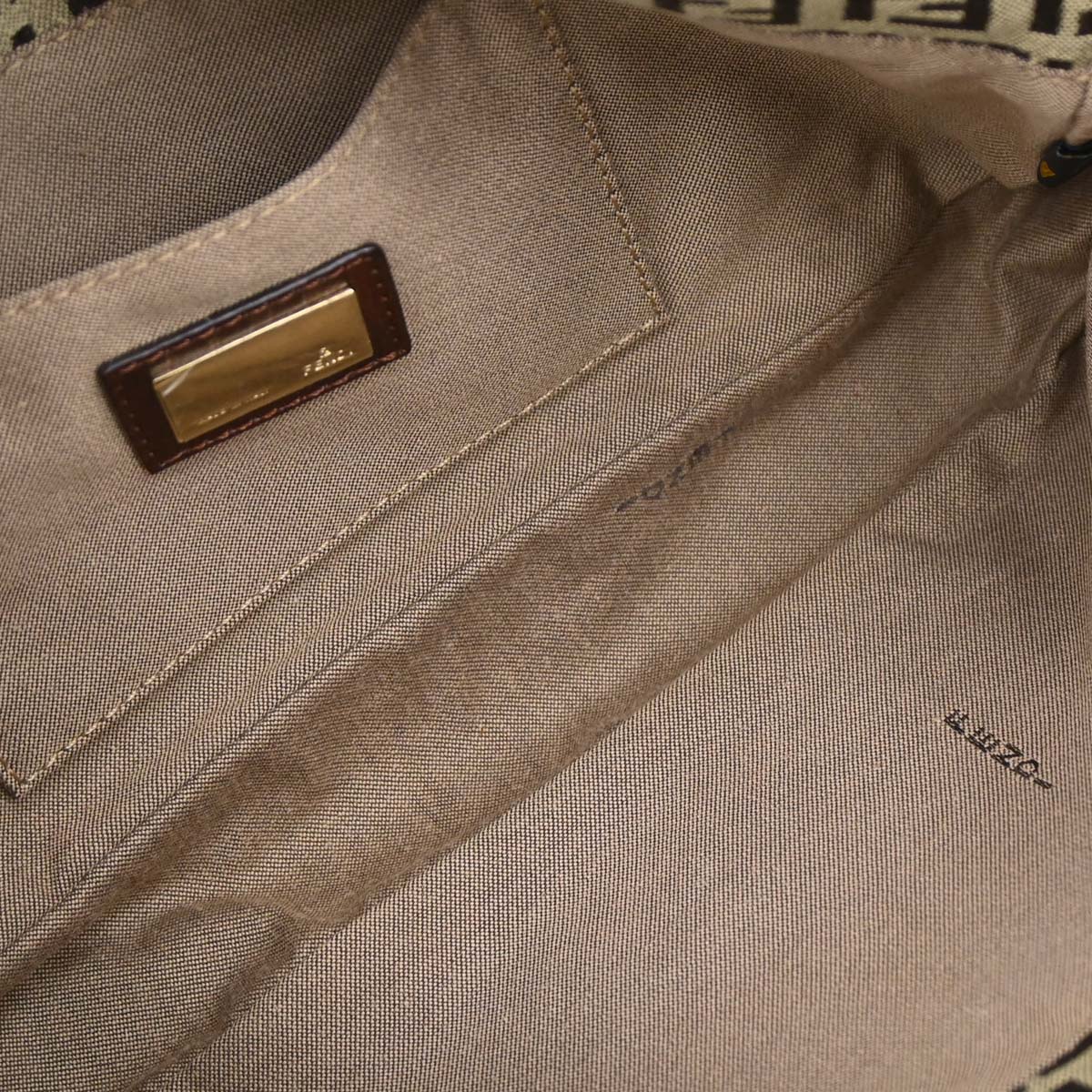 Fendi Beige Zucchino Shoulder Bag