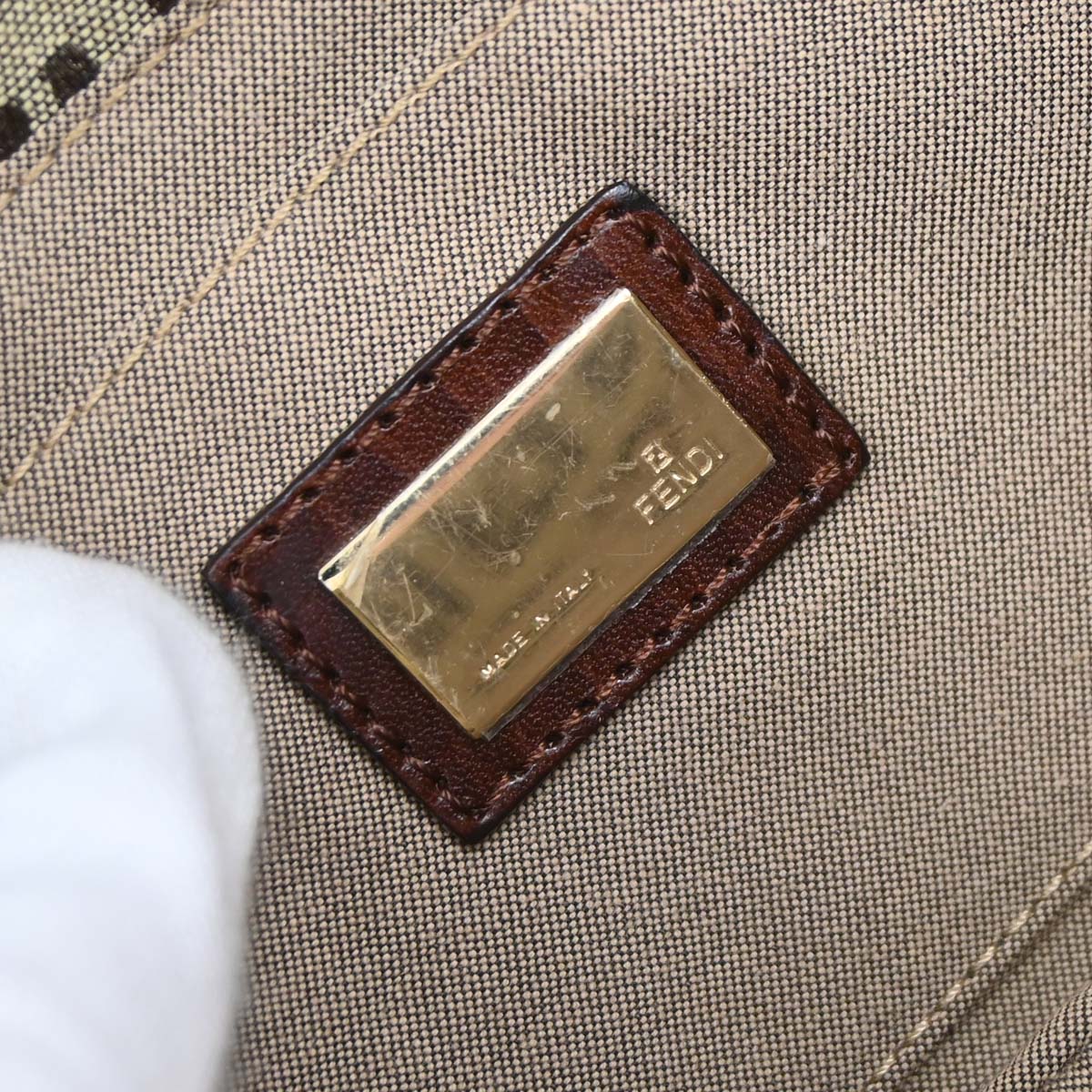 Fendi Beige Zucchino Shoulder Bag